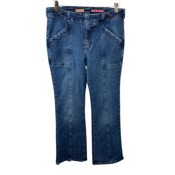 Anthropologie Pilcro The Demilune Boot Denim Jeans Size 28 Seamed Detail - Picture 1 of 3